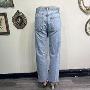 AGOLDE 90's Pinch Waist High Rise Straight Leg Jeans Light Wash Size S